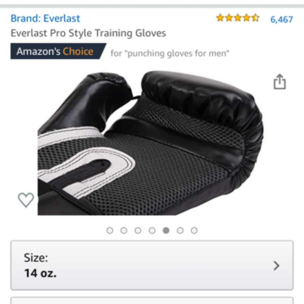 [Like New] Everlast Pro Style Training Gloves -Blk - Picture 2 of 11